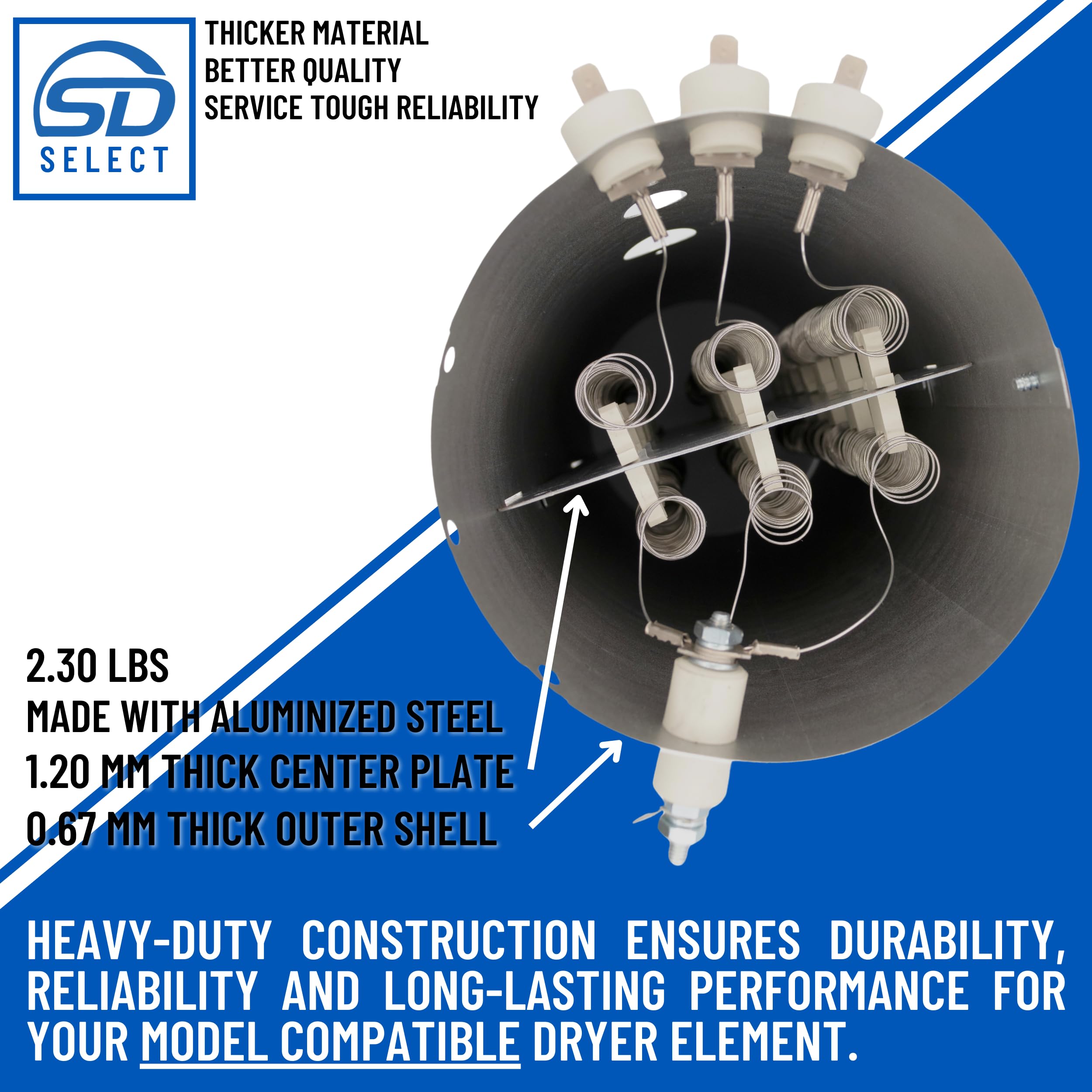 Supplying Demand 134792700 SD SELECT Heavy Duty Dryer Heating Element - Replaces 1482984, 7134792700 - Image 3