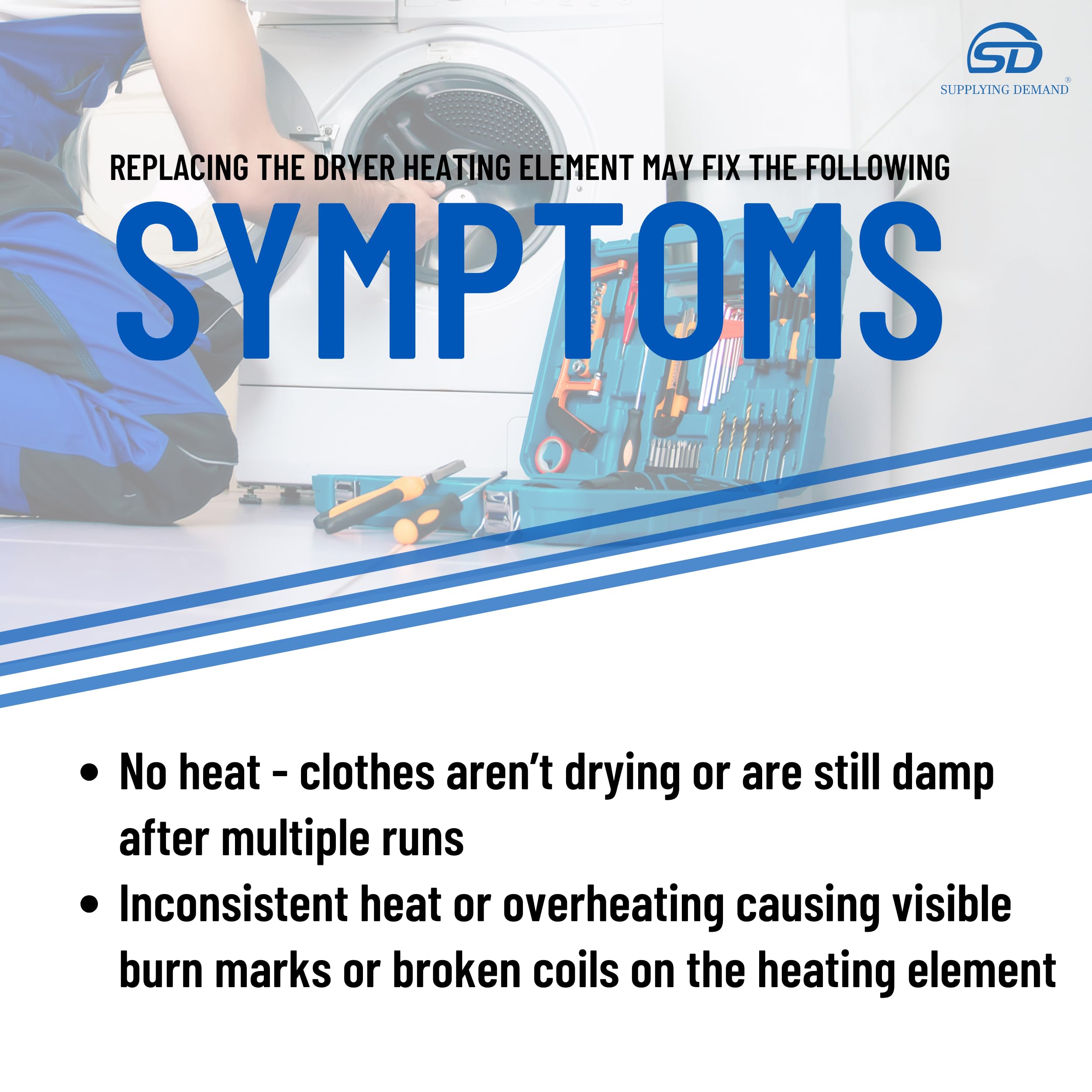 Supplying Demand 137114000 SD SELECT Heavy Duty Dryer Heating Element - Replaces 5304535760, AP7217397 - Image 4