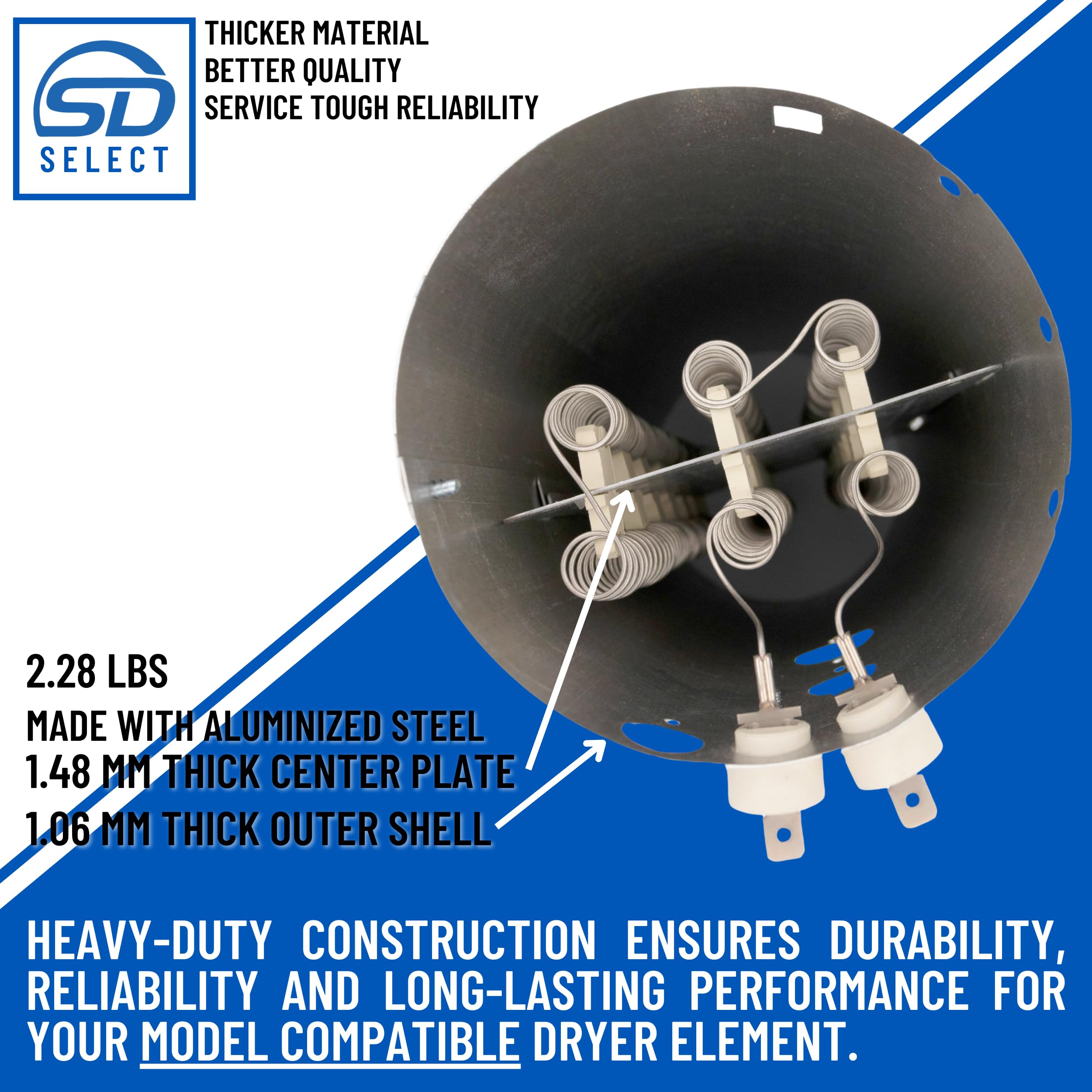 Supplying Demand 137114000 SD SELECT Heavy Duty Dryer Heating Element - Replaces 5304535760, AP7217397 - Image 3