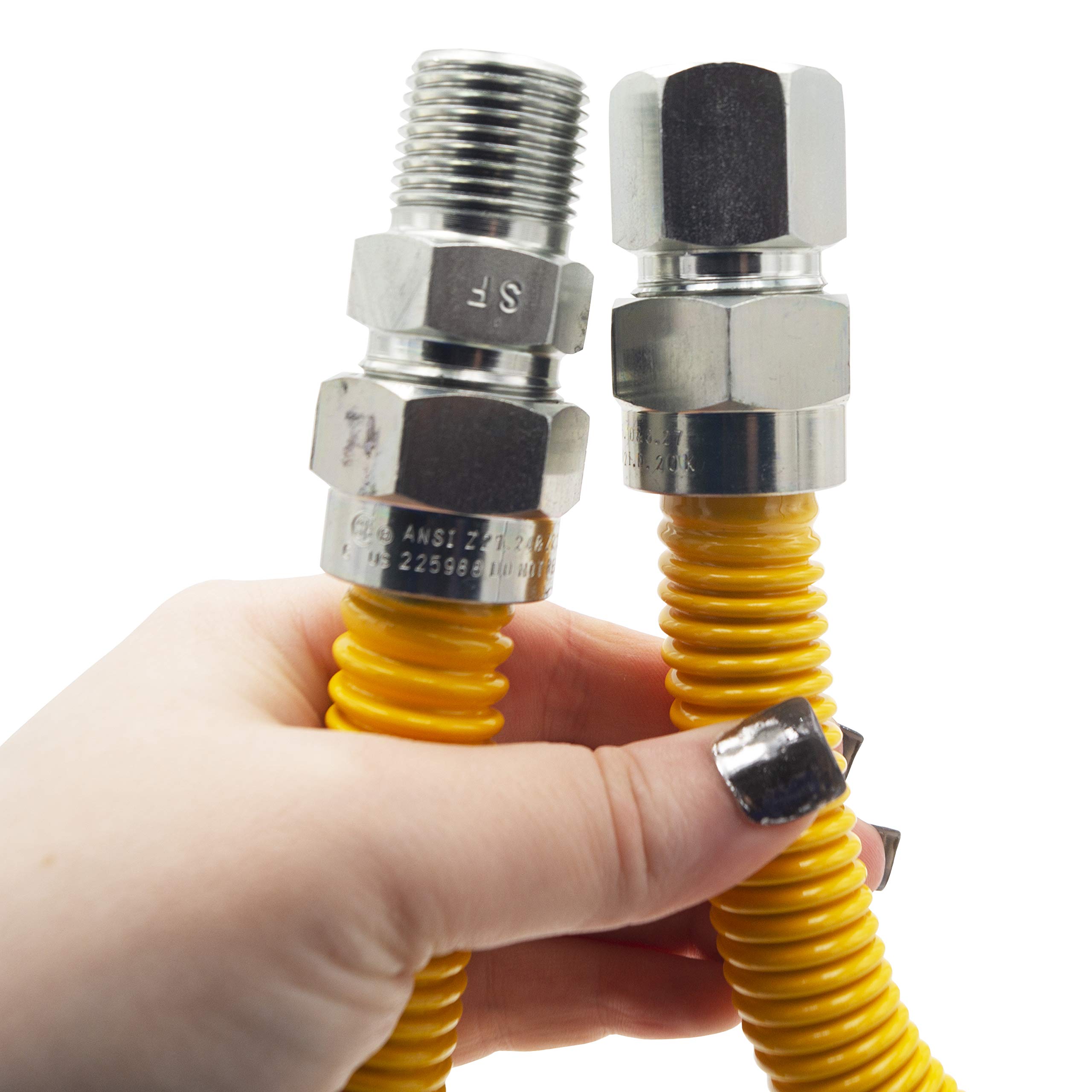 Supplying Demand 303-3132-72 6 Feet Gas Range Line Connector with 1/2 Inch MIP Connection 5/8 Inch OD - Image 4