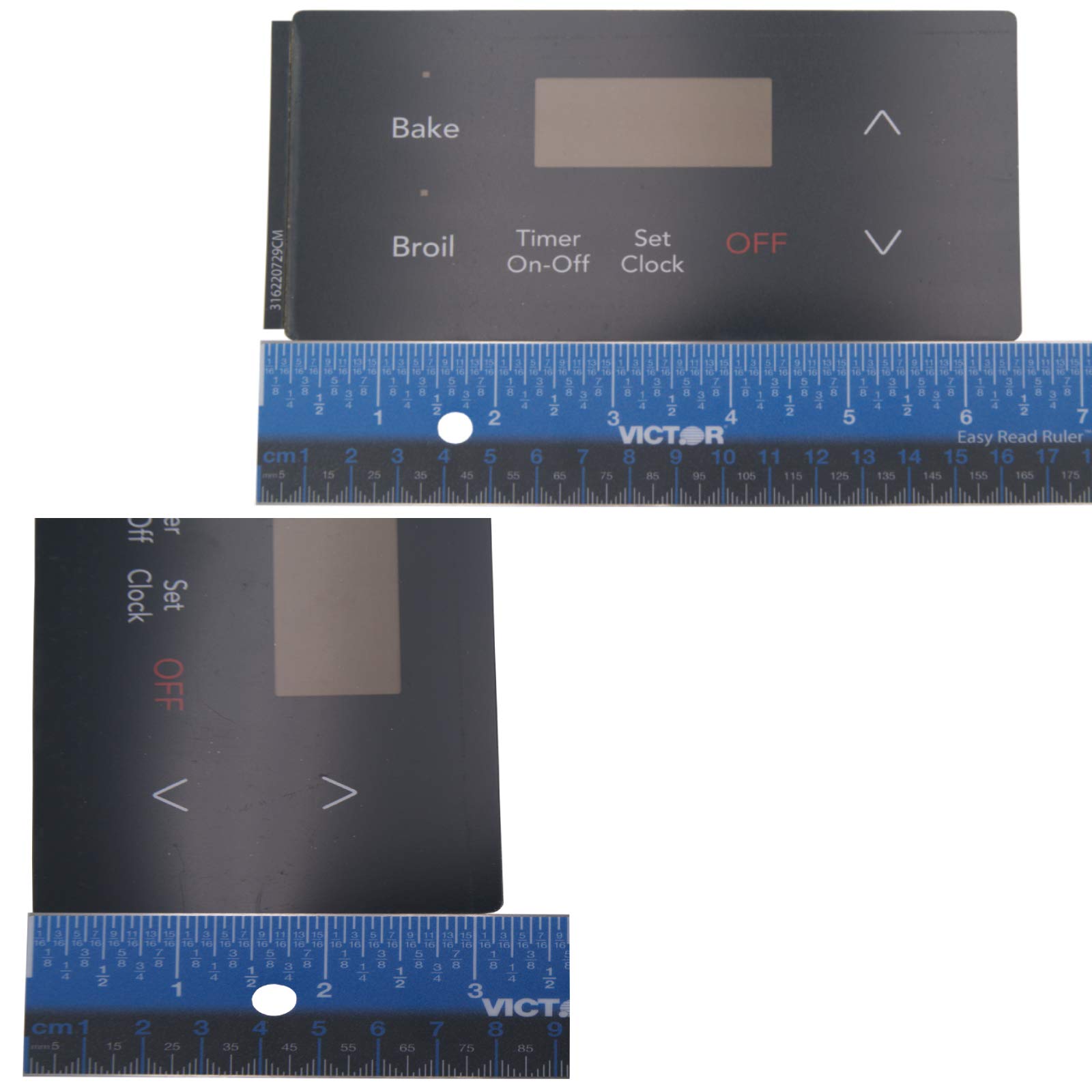 Supplying Demand 316220729 316220701 Range Black 7 Button Clock Overlay Replacement Model Specific Not Universal - Image 3