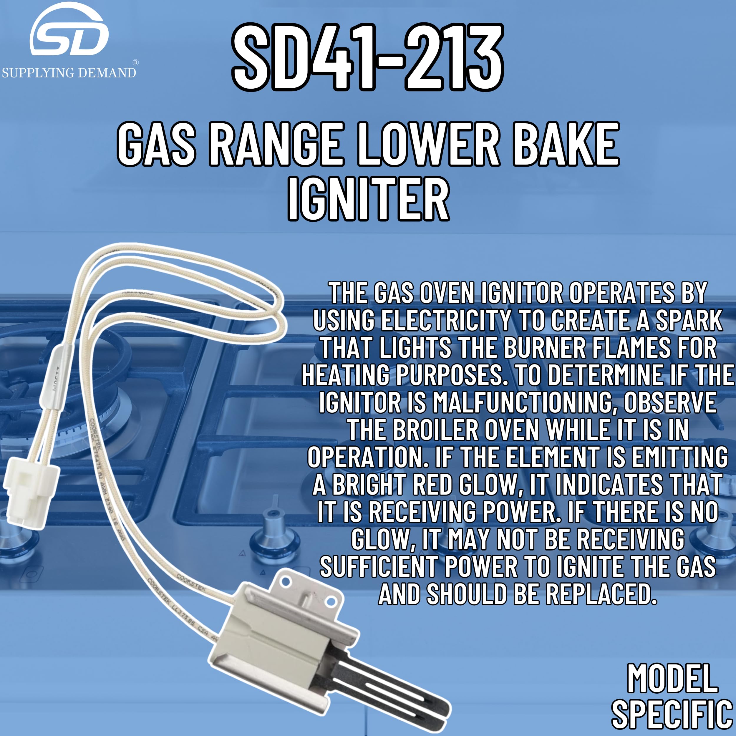 Supplying Demand 316489403 5304508786 Gas Range Lower Bake Igniter Replacement Model Specific Not Universal - Image 4
