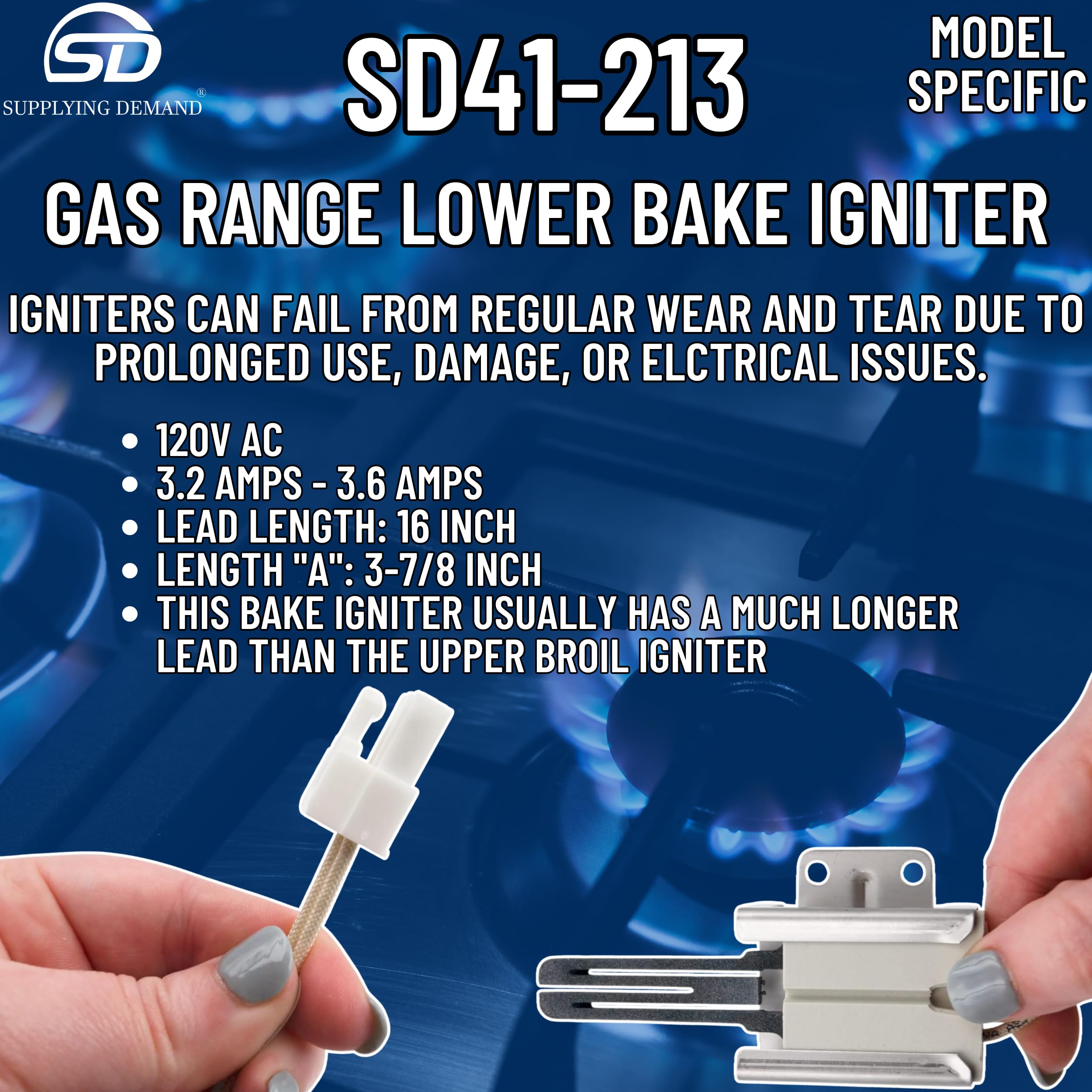 Supplying Demand 316489403 5304508786 Gas Range Lower Bake Igniter Replacement Model Specific Not Universal - Image 9