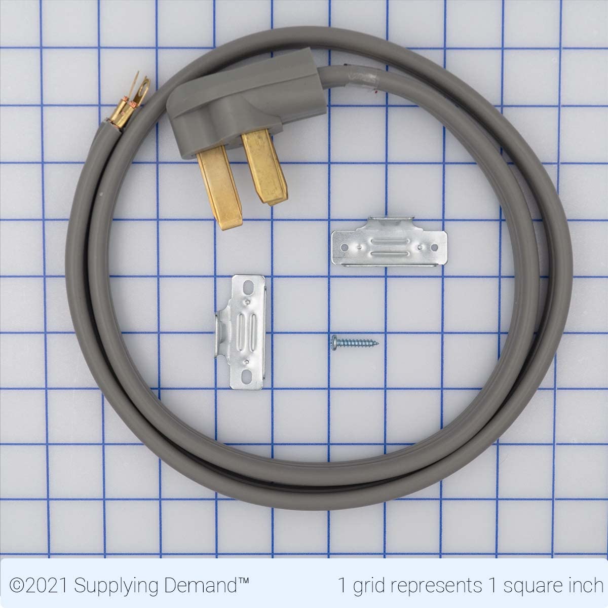 Supplying Demand 4 Foot Range Electrical Power Cord 3 Prong Wire 40 Amp 250 Volt - Image 3