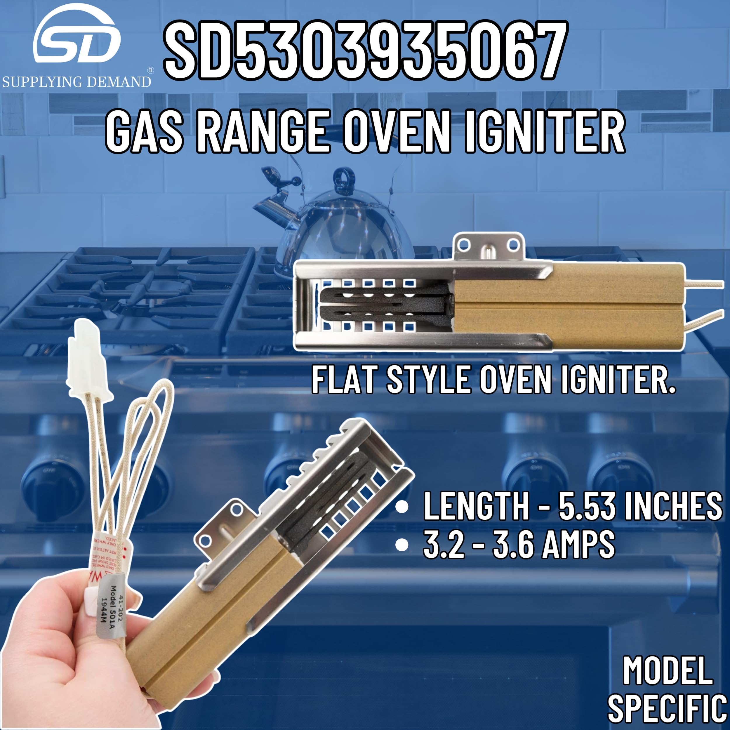 Supplying Demand 5303935067 08011454 Gas Range Oven Igniter Replacement Model Specific Not Universal - Image 8