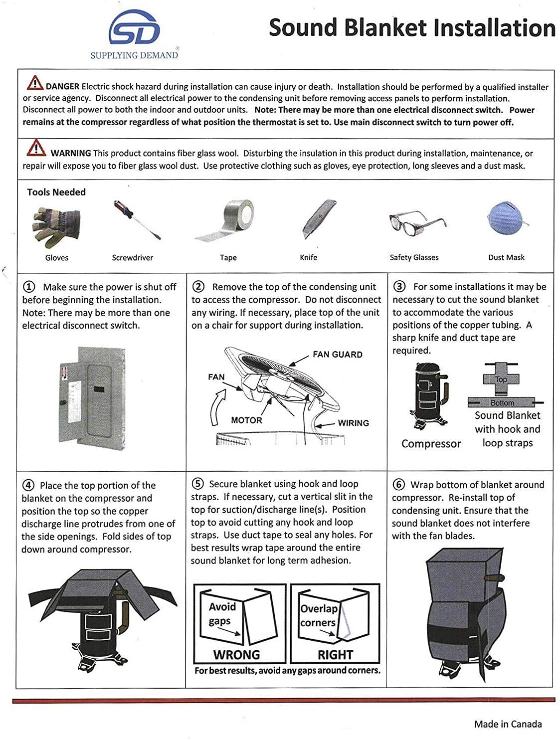 Supplying Demand 68-25217-13 Compressor Sound Blanket Enclosure 12x12x19 - Image 9