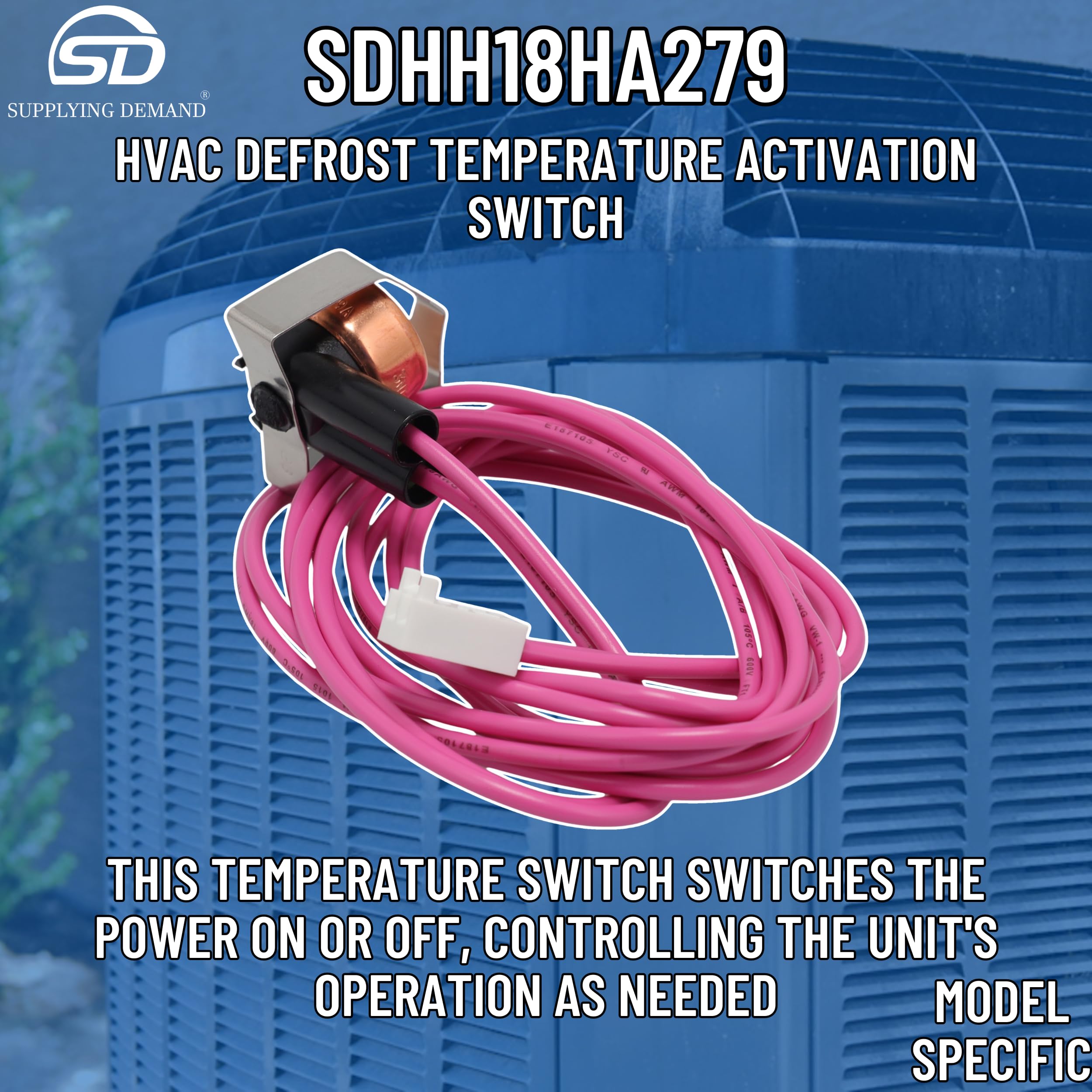 Supplying Demand HH18HA279 HVAC Defrost Temperature Activation Switch - Replaces 50VT 024 300, 50VT 030 300 - Image 4