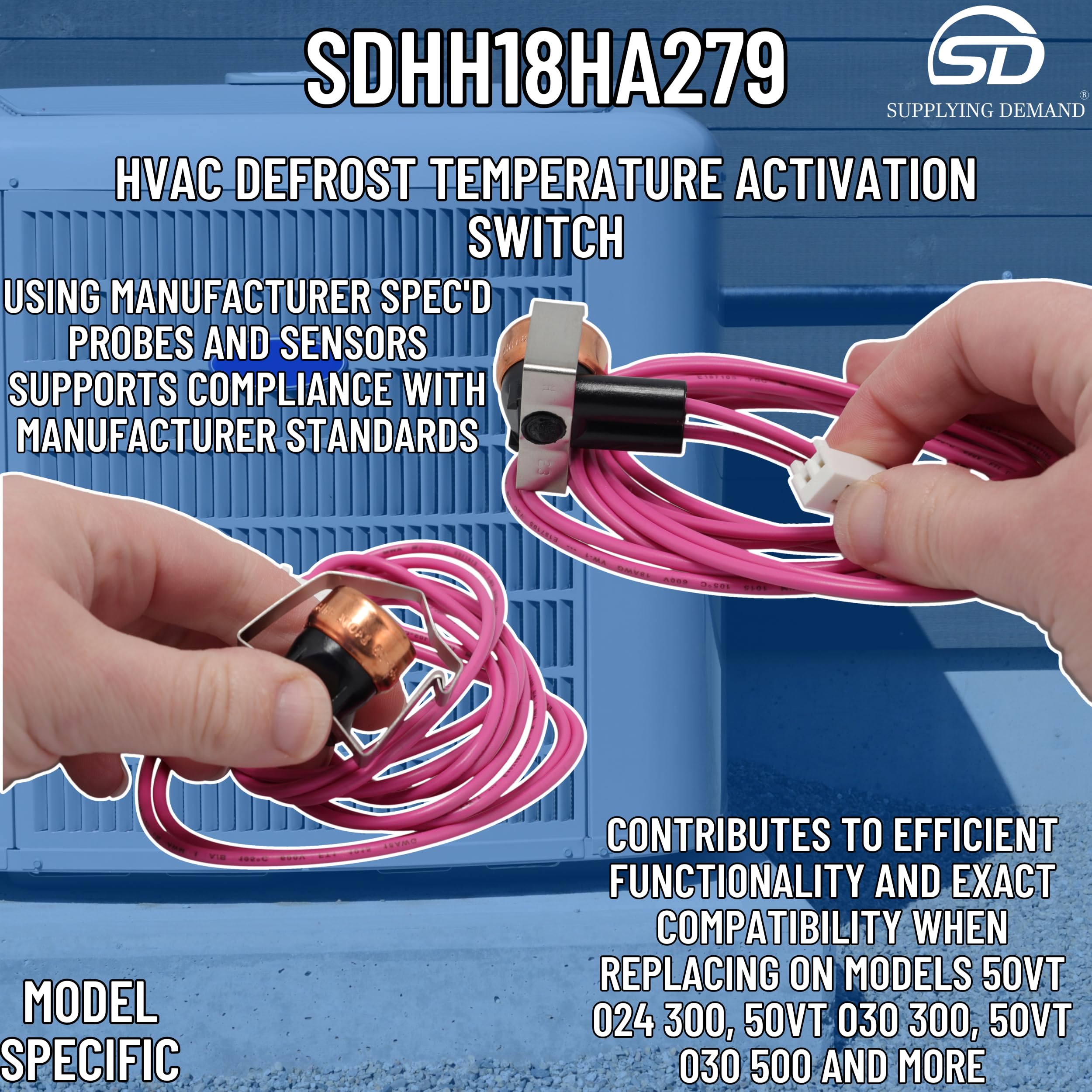 Supplying Demand HH18HA279 HVAC Defrost Temperature Activation Switch - Replaces 50VT 024 300, 50VT 030 300 - Image 6