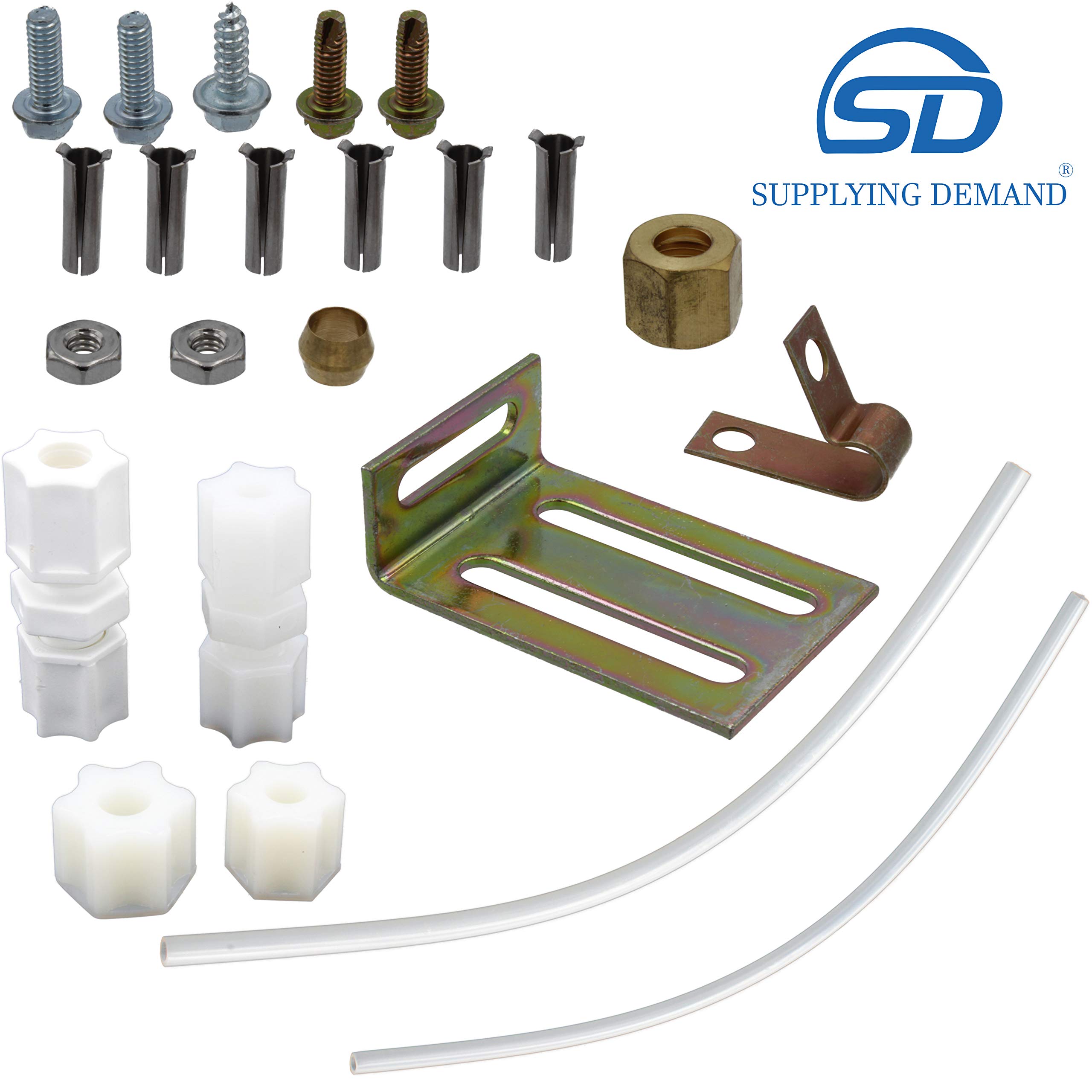 Supplying Demand W10853654 2188778 Refrigerator Dual Coil Water Inlet Valve Replacement Kit with Bracket and Hardware - Image 4